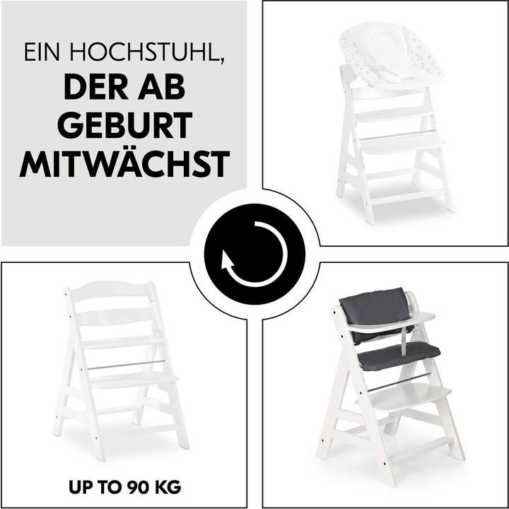 Produktbild Hauck Hochstuhl Alpha Plus - im Sparset inkl. Sitzkissen (Treppenhochstuhl)