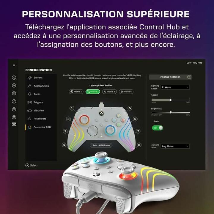 Produktbild Turtle Beach Afterglow Wave Wired Controller · XB · Grey (Xbox Series X, Xbox Series S, PC, Xbox One S)