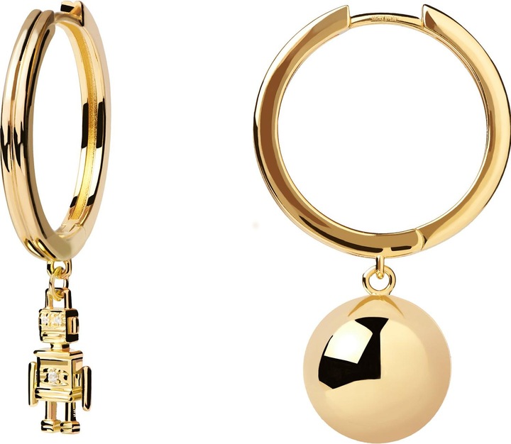 Produktbild Pd Paola PDPAOLA - HravÃ©ymetrickÃ© nÃ¡uÅ¡nice kruhy SPACE AGE Gold AR01-507-U (L) (925er Silber)