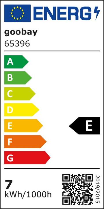 Energie-Label Goobay Filament-LED-Birne (E27, 7 W, 806 lm, 1 x, E)