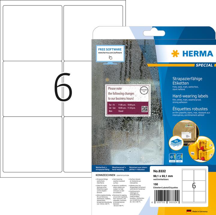 HERMA Weatherproof shipping labels A4