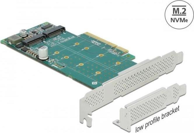 Actual product image Delock PCI Express x8 Card to 2 x internal NVMe M.2 Key M