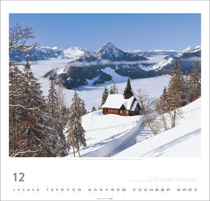 Produktbild Schweiz Kalender 2026 - Schönste Landschaften und Ansichten (48 x 46 cm, Harter Einband, Deutsch)