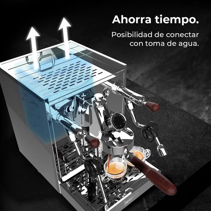 Actual product image Cecotec Professional E61 Espresso Machine with PID Control, Dual Outlet, and 15 Bar Pressure