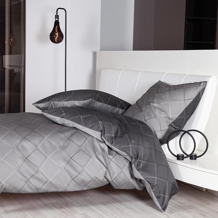 Produktbild Janine J.D. 87053 anthrazit (Bettwäsche Set, 155x200 cm + 80x80 cm)