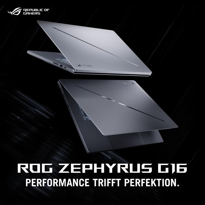 Actual product image ASUS ROG Zephyrus G16 OLED RTX 5070 Ti (16", Intel Core Ultra 9 285H, 32 GB, 1000 GB, DE)