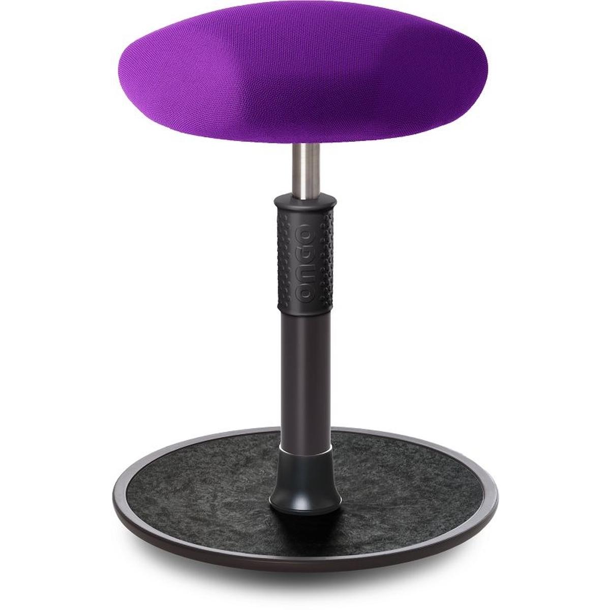 Ongo, Bürostuhl, Sitz- Stehhocker Free Regular Triangel Gestrick Purpur schwarz /schwarz