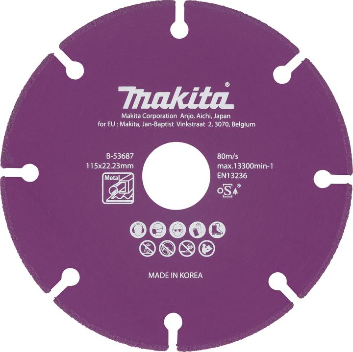 Actual product image Makita Diamond saw blade for angle grinder 115/22.23