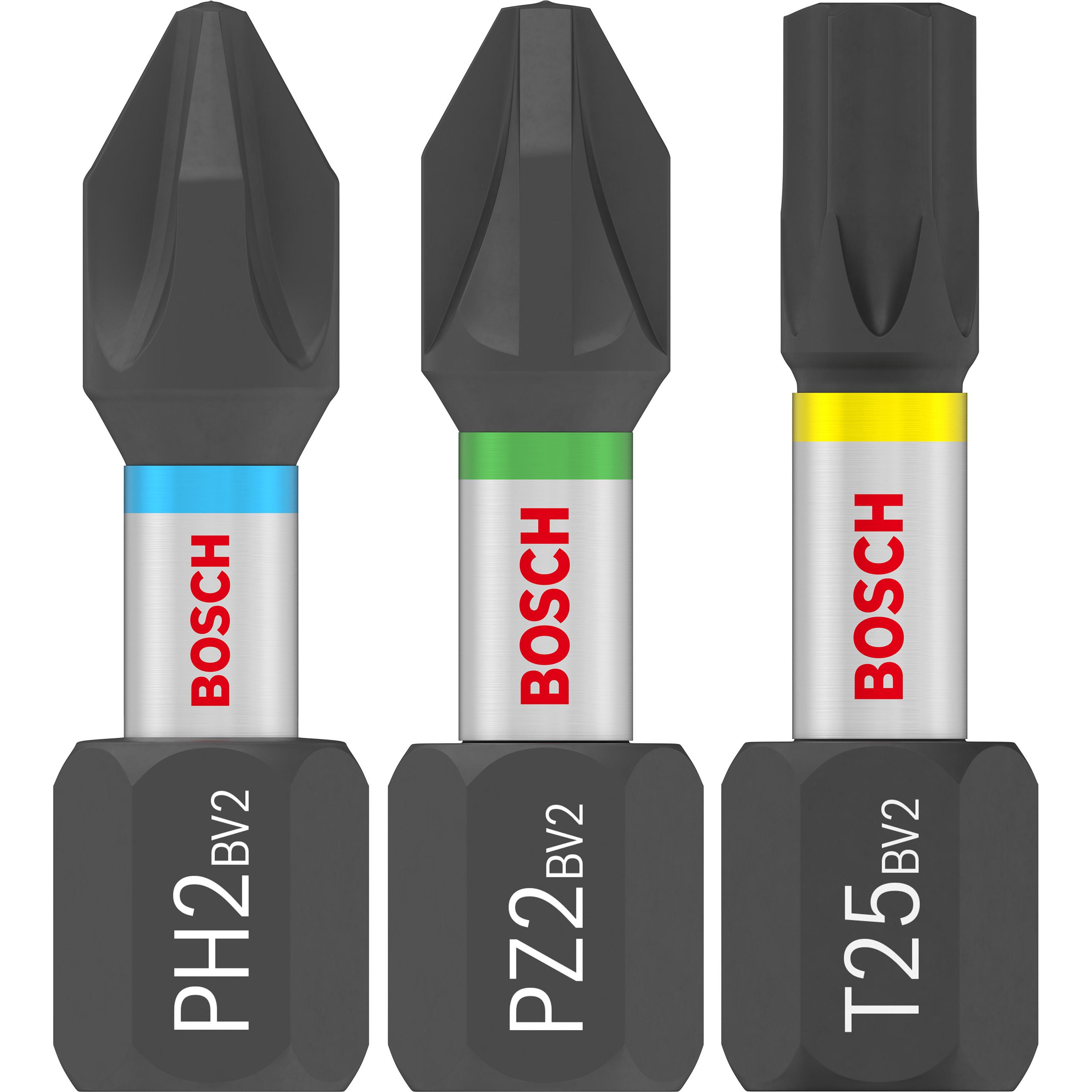 Thumbnail - Bosch Professional Zubehör, Bits, PRO Impact Mixed Pack, PH2(x5), PZ2(x5), T20(x5), T25(x5), T30(x5), 25 mm, 25-tlg. (PZ...