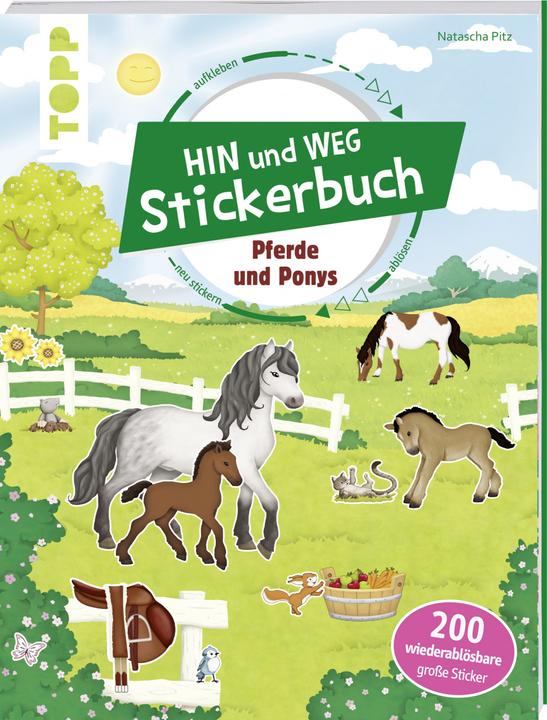 Produktbild Das Hin-und-weg-Stickerbuch. Pferde und Ponys (Deutsch, Natascha Pitz, 2018)