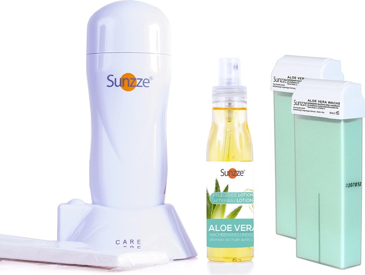 Sunzze Warmwachs Roll-On Set, Set Aloe Vera (29 x)