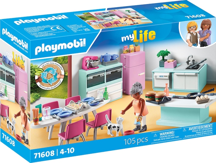Actual product image Playmobil 71608 Playm. Kitchen with dining area 71608 (71608, Playmobil My Life)