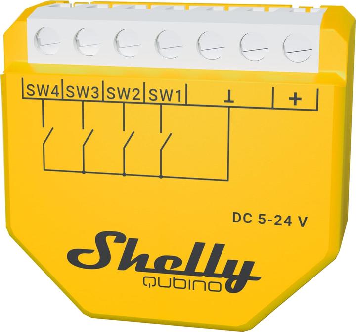 Produktbild Shelly ALREZWE W I4DC - Qubino Wave i4 DC (Schaltaktor)