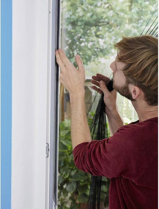 Actual product image tesa Insect screen COMFORT for windows, with Velcro tape, self-adhesive, without drilling (130 x 150 cm)