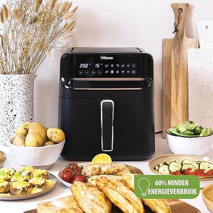 Actual product image Tristar Airfryer XXL FR-9025 - 6 litres - 1700 W - 10 bakprogrammas - Matzwarte behuizing