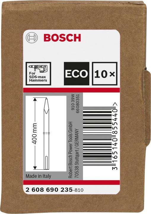 Immagine prodotto Bosch Professional Zubehör Scalpello a punta SDS max, 400 mm, 10 pezzi.