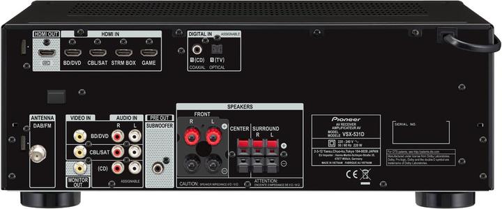 Actual product image Pioneer Vsx-531d (5.1 channels, DAB+)