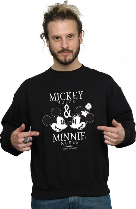 Actual product image Disney Mens Mickey And Minnie Mouse Mousecrush Mondays Sweatshirt (XL)