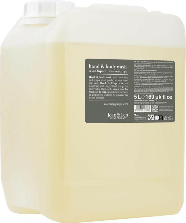 Immagine prodotto Jean & Len Sapone per le mani al rosmarino e zenzero, 5L (Sapone liquido, Ricarica, 5000 ml)