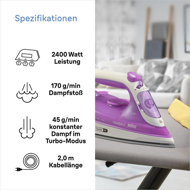 Produktbild Braun FreeStyle 3 FI3124PU (2400 W, 160 g/min)