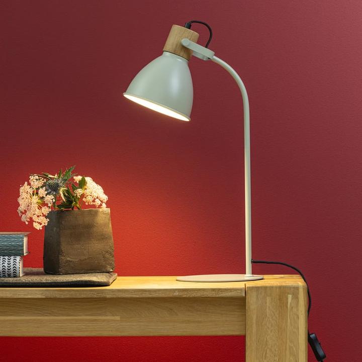 Produktbild Brilliant Erena Tischleuchte 52cm hellgrün Metall/Holz Schnurzwischenschalter 1 (E27)