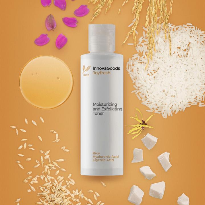 Actual product image InnovaGoods Moisturising facial toner with exfoliating effect Rice Joyfresh 150 ml (Cleansing scrub, 150 ml)