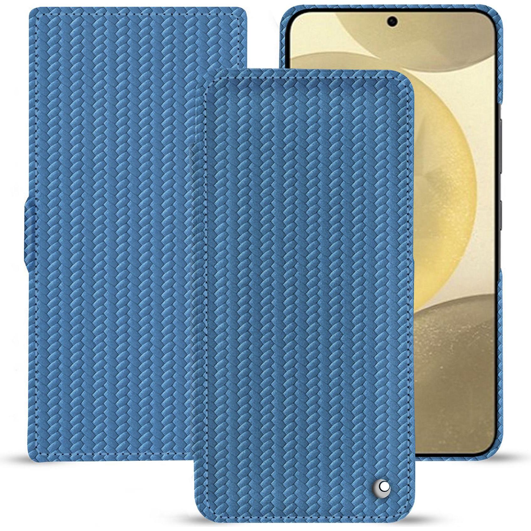 Noreve Lederschutzhülle horizontal (Samsung Galaxy S24+), Smartphone Hülle, Blau