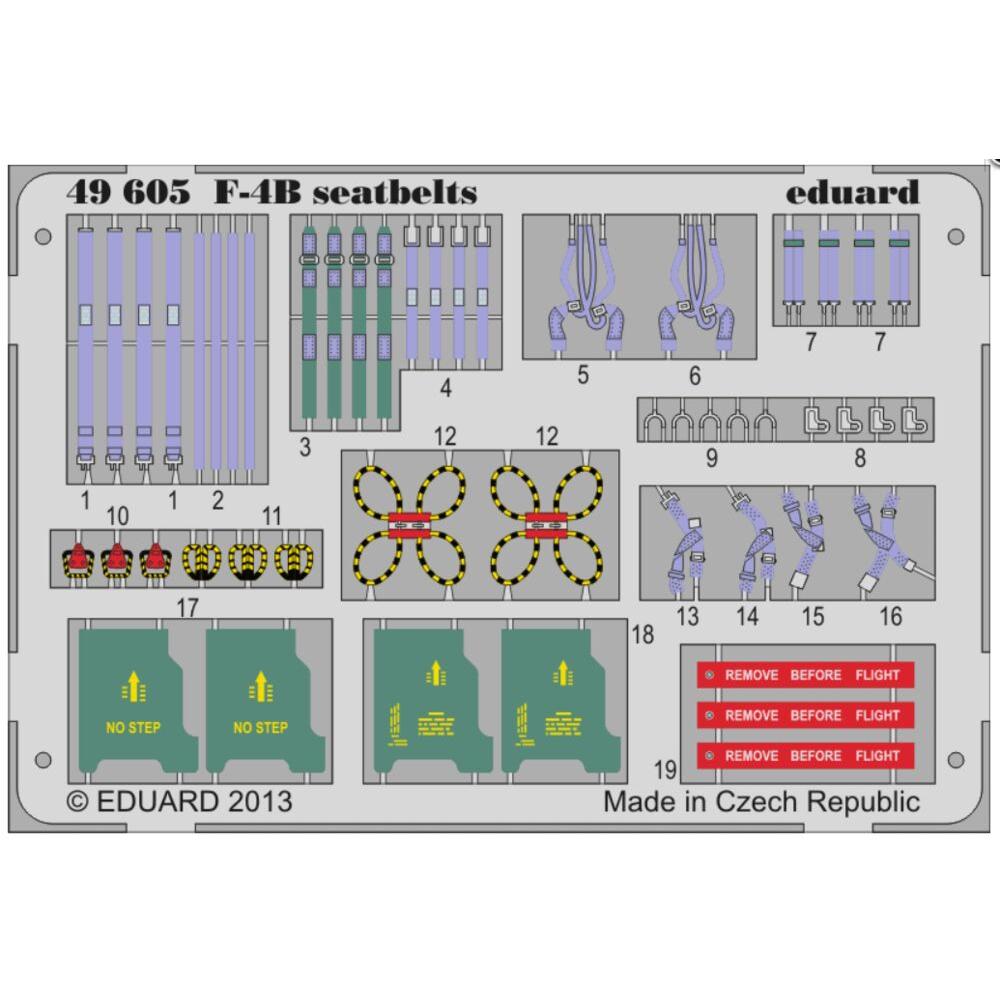 Eduard F-4B seatbelts for Academy