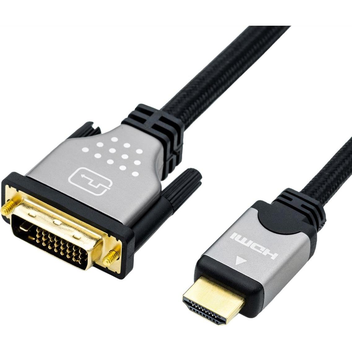 Roline DVI — HDMI (Typ A) (1 m, DVI, HDMI), Video Kabel