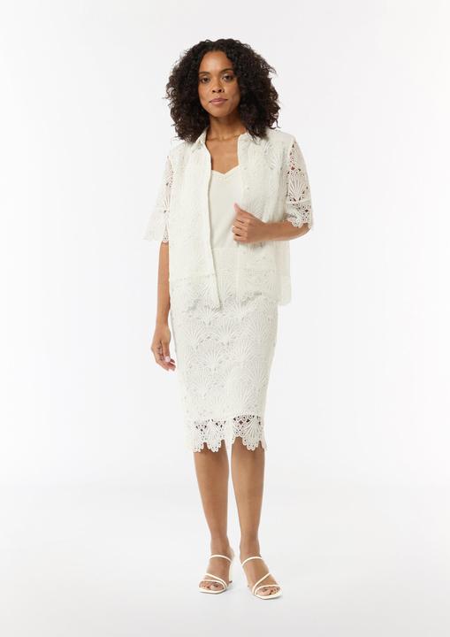 Produktbild Comma Bluse Boxy-Bluse aus Spitze mit Viskose-Futter (36)