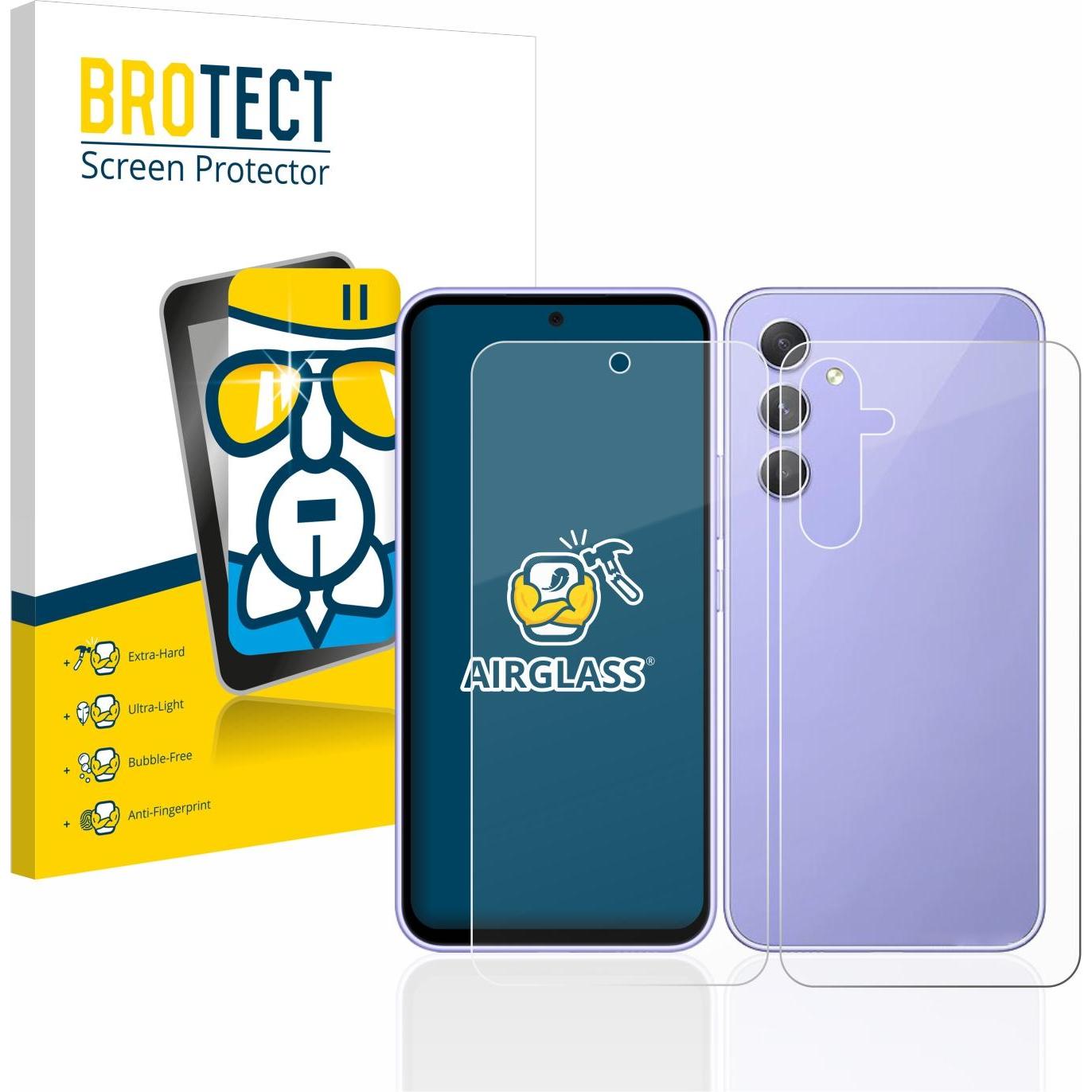 BROTECT AirGlass Panzerglasfolie (1 Stück, Samsung Galaxy A54 5G), Smartphone Schutzfolie, Transparent