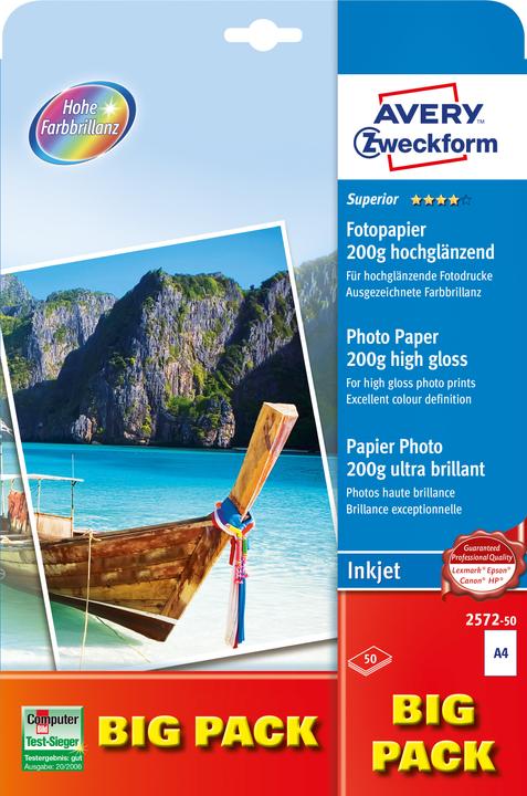 Avery Superior Inkjet Fotopapier A4 Big Pack (200 g/m², A4)