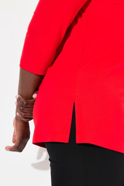 Produktbild Ulla Popken Shirt, tiefer Rundhalsausschnitt, 3/4 Arm (56)