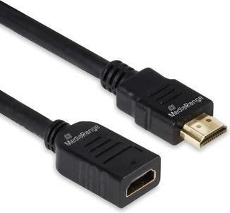 Image du produit MediaRange Câble d'extension HDMI, 18 Gbps, ARC, 2,0m, noir (2 m)