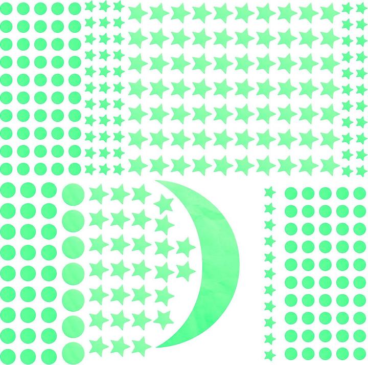 Produktbild Infactory Phosphoreszierende Sternenhimmel-Wandsticker, 300er-Set (30 x 22.5 cm)
