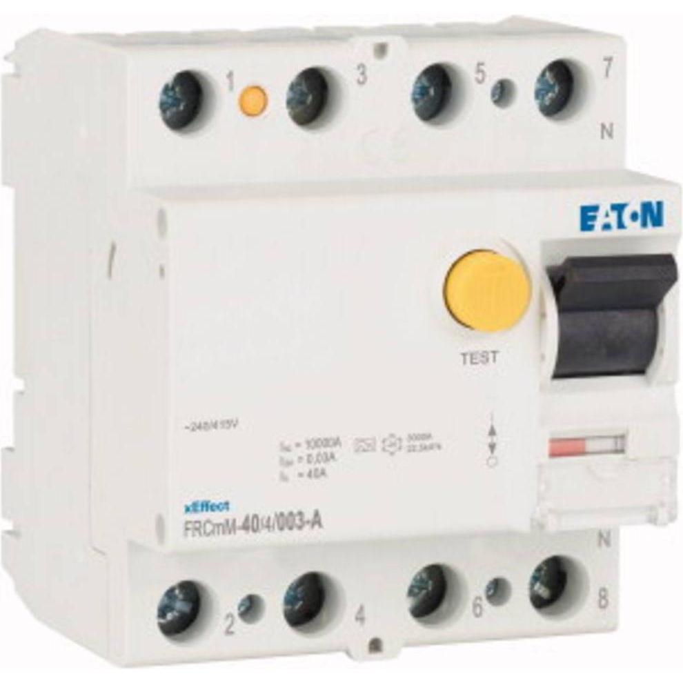 Eaton, Schutzschalter, MOE FRCMM-40/4/003-A FI-Schalter, 40A, 4p, 30mA, Typ A