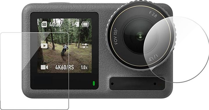 Actual product image Telesin Screenprotector-Set Glass DJI Osmo Action 5 -For Case
