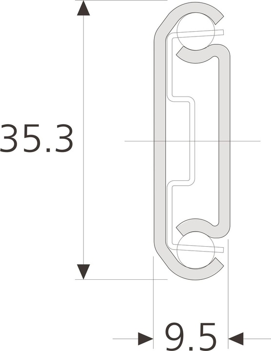 Actual product image Accuride Ball bearing drawer runner DZ2026 350mm partial extension, galvanised steel
