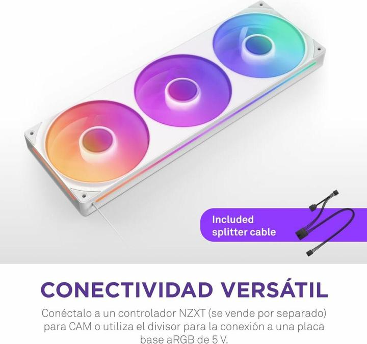 Productafbeelding NZXT F360 RGB CORE (wit) (120 mm, 1 x)