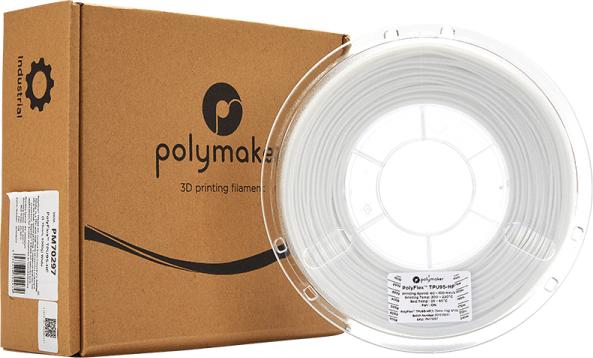 Produktbild Polymaker PolyFlex TPU95-HF - White - 1.75mm (TPU, 1.75 mm, 1000 g)