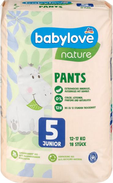 Immagine prodotto dm babylove nature Pants (Dimensione 5, Pacco trasportabile, 18 pz.)