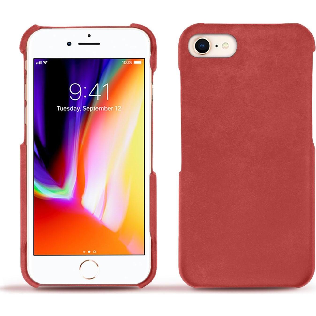 Noreve Lederschutzhülle (Apple iPhone 8), Smartphone Hülle, Rot