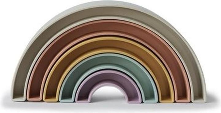 Mushie Rainbow Tropical stacking game