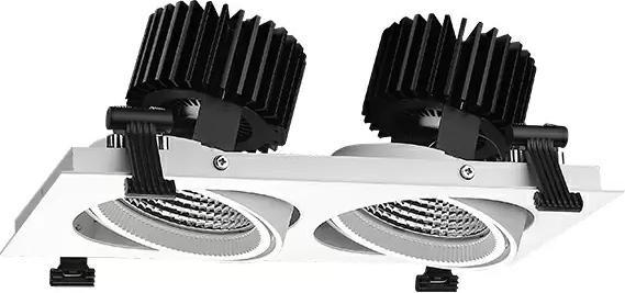 Synergy 21 LED Downlight double-head weiss 2*35W, schwenkbar, Warmweià (120 lm)