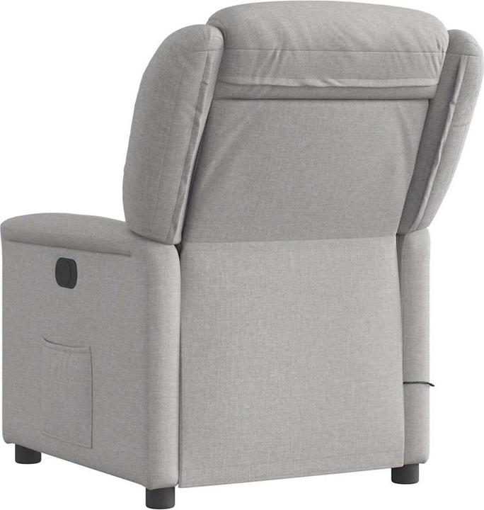 Immagine prodotto vidaXL Poltrona massaggiante elettrica in tessuto grigio nuvola