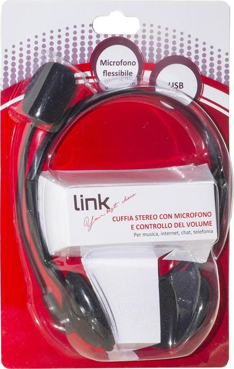 Actual product image Cuffia C/Microfono USB Bk Connettore USB E Controllo Volume (Cable)