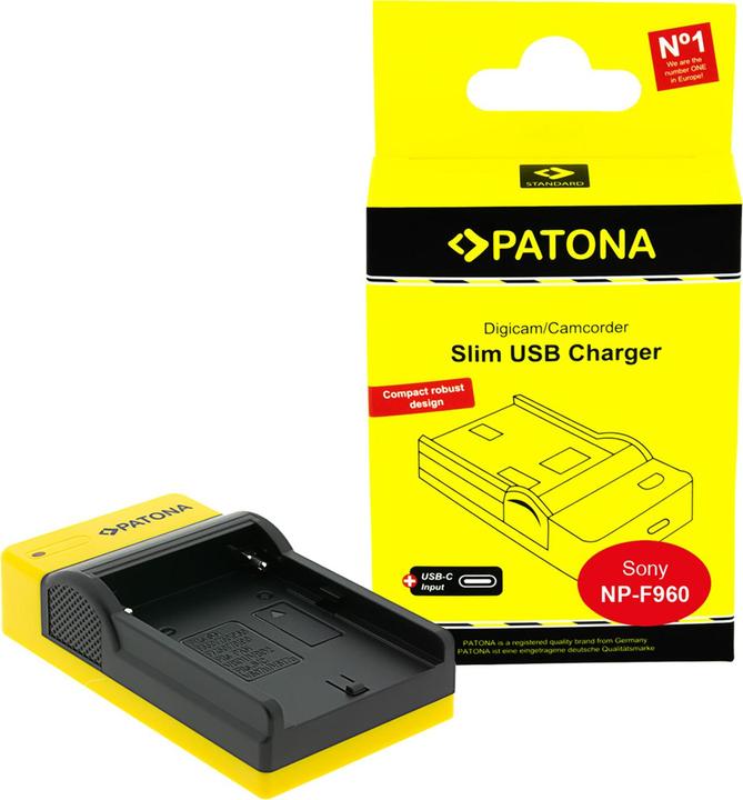 Image du produit Patona Chargeur micro USB pour Sony NP-F960 (Chargeur de batterie d'appareil photo)