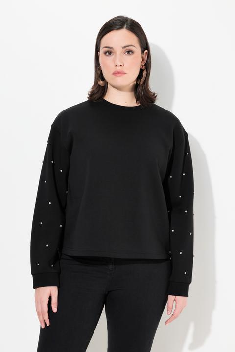 Produktbild Ulla Popken Sweatshirt, Ziersteine, Oversized, Rundhals, Langarm (50, 52)