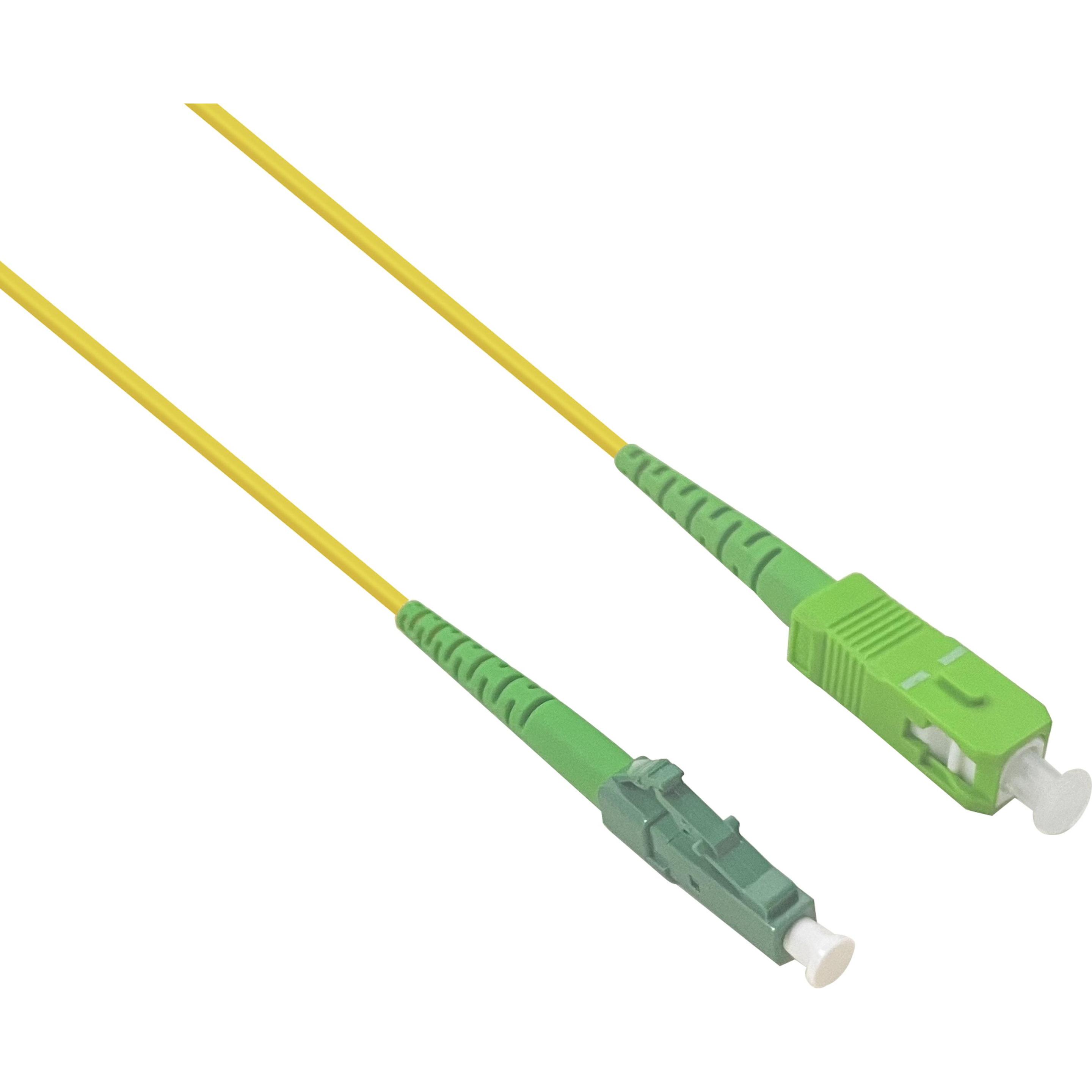 Helos LWL Simplex Patchkabel SC/APC-LC/APC G657 9/125µm OS2, 10m (U/UTP, CAT6, 10 m), Netzwerkkabel