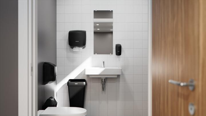 Actual product image Katrin Paper towel dispenser 88966 black plastic